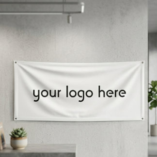 Eenvoudig modern bedrijfs winkel logo banner ontwe