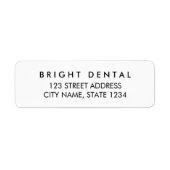 Eenvoudig modern bedrijfsadres etiket (Voorkant)