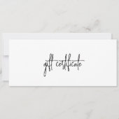 Eenvoudig, modern bedrijfscadeaubon voor Logo (Voorkant)