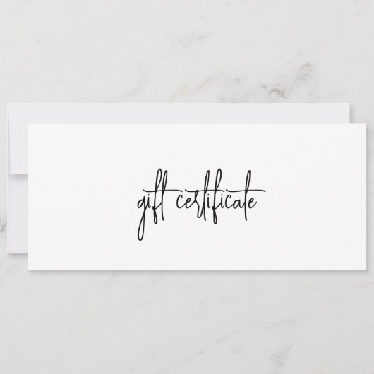 Eenvoudig, modern bedrijfscadeaubon voor Logo (Voorkant)