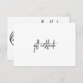 Eenvoudig, modern bedrijfscadeaubon voor Logo (Voorkant / Achterkant)