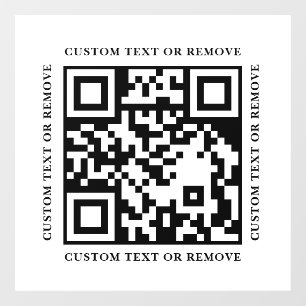 Eenvoudig modern bedrijfsdeurbord met QR-code Raamsticker