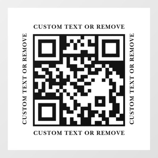 Eenvoudig modern bedrijfsdeurbord met QR-code Raamsticker (Vel)
