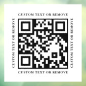 Eenvoudig modern bedrijfsdeurbord met QR-code Raamsticker (Vel 3)