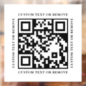Eenvoudig modern bedrijfsdeurbord met QR-code Raamsticker (Vel 2)