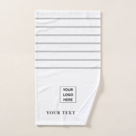 Eenvoudig modern bedrijfslogo en tekst op maat  handdoek