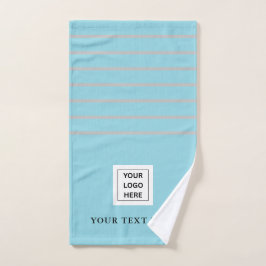 Eenvoudig modern bedrijfslogo en tekst op maat  handdoek