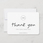 Eenvoudig modern bedrijfsmodel voor Logo Bedankkaart (Voorkant)