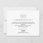 Eenvoudig modern bedrijfspakket - Hartelijk dank v Bedankkaart (Achterkant)