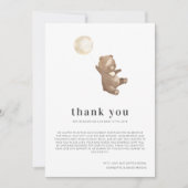 Eenvoudig modern Beer Baby shower Hartelijk dank Bedankkaart (Voorkant)