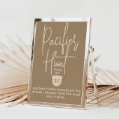 Eenvoudig modern Beer Baby shower Pacifier Hunt Ga Poster