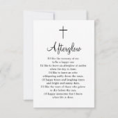 Eenvoudig modern begrafenisfotoherdenkingsgebed kaart (Achterkant)