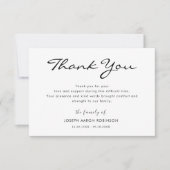 Eenvoudig modern begrafenismonument Bedankt Opmerk (Voorkant)