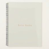 Eenvoudig Modern Beige 2024 Planner Boss Babe (Voorkant)