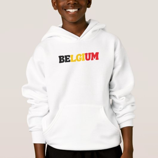 Eenvoudig Modern België Nationale Vlag Kleding (Voorkant)