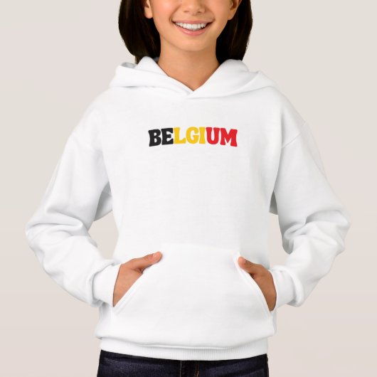 Eenvoudig Modern België Nationale Vlag Kleding (Voorkant)