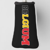 Eenvoudig Modern België Nationale Vlag Kleding Golfheadcover (Draai 90)
