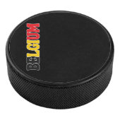 Eenvoudig Modern België Nationale Vlag Kleding Hockey Puck (3/4)
