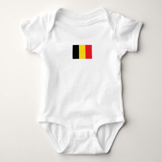 Eenvoudig Modern België Nationale Vlag Kleding Romper (Voorkant)