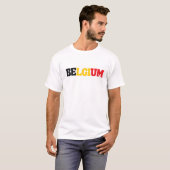 Eenvoudig Modern België Nationale Vlag Kleding T-shirt (Voorkant volledig)