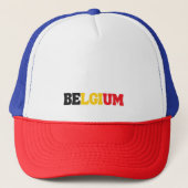 Eenvoudig Modern België Nationale Vlag Kleding Trucker Pet (Voorkant)