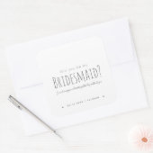 Eenvoudig modern, ben je mijn voorstel voor het br vierkante sticker (Envelop)