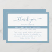 Eenvoudig modern Bereavement Sympathie Funeral Bedankkaart (Voorkant / Achterkant)