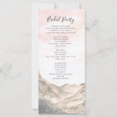 Eenvoudig Modern Berg Watercolor Trouwprogramma (Achterkant)