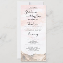 Eenvoudig Modern Berg Watercolor Trouwprogramma