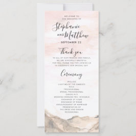 Eenvoudig Modern Berg Watercolor Trouwprogramma