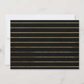 Eenvoudig Modern bespaart de data | Zwart en goud Save The Date (Achterkant)