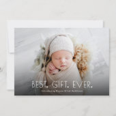 Eenvoudig Modern Beste Gift Geboorte Aankondiging  (Voorkant)