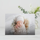 Eenvoudig Modern Beste Gift Geboorte Aankondiging  (Staand voorkant)