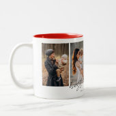 Eenvoudig Modern Beste Moeder Ooit 4 Foto's Collag Tweekleurige Koffiemok (Links)