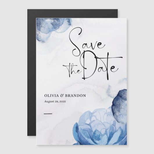 Eenvoudig modern bewaar de datum magnetische uitnodiging (Voorkant / Achterkant)