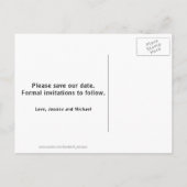 Eenvoudig Modern Bewaar de datumfoto Aankondigingskaart (Achterkant)