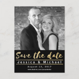 Eenvoudig Modern Bewaar de datumfoto Aankondigingskaart