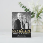 Eenvoudig Modern Bewaar de datumfoto Aankondigingskaart (Staand voorkant)