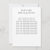 Eenvoudig Modern Bijbelstudie Kerkevenement Kaart (Achterkant)