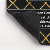 Eenvoudig modern Black and Gold Company Logo Muismat (Hoek)