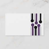 Eenvoudig Modern Black en Paars Visitekaartje (Achterkant)