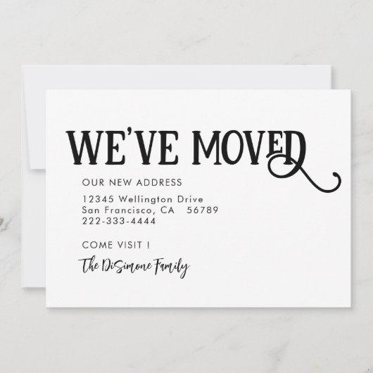 Eenvoudig Modern Black We hebben onze aankondiging (Voorkant)