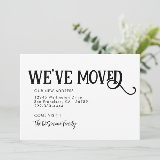 Eenvoudig Modern Black We hebben onze aankondiging (Staand voorkant)