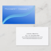 Eenvoudig modern blauw afval - Visitekaartje (Voorkant / Achterkant)