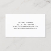 Eenvoudig modern blauw afval - Visitekaartje (Achterkant)