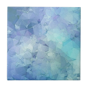 EENVOUDIG MODERN BLAUW GEOMETRISCH ABSTRACT PATROO TEGELTJE