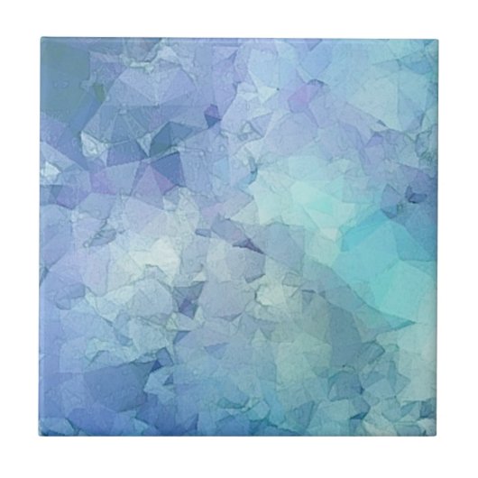 EENVOUDIG MODERN BLAUW GEOMETRISCH ABSTRACT PATROO TEGELTJE (Voorkant)
