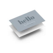 Eenvoudig Modern Blauw Grijs en Wit Omkeerbaar Visitekaartje