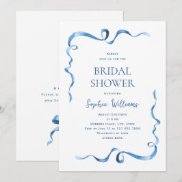 Eenvoudig modern blauw handgetekende boog Vrijgeze Kaart