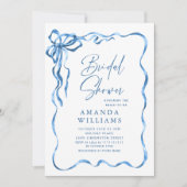 Eenvoudig modern blauw handgetekende boog Vrijgeze Kaart (Voorkant)